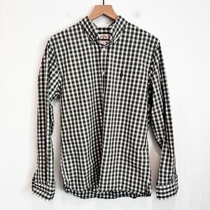 Brooks Brothers Plaid Long Sleeve Button Up Shirt Green Size M